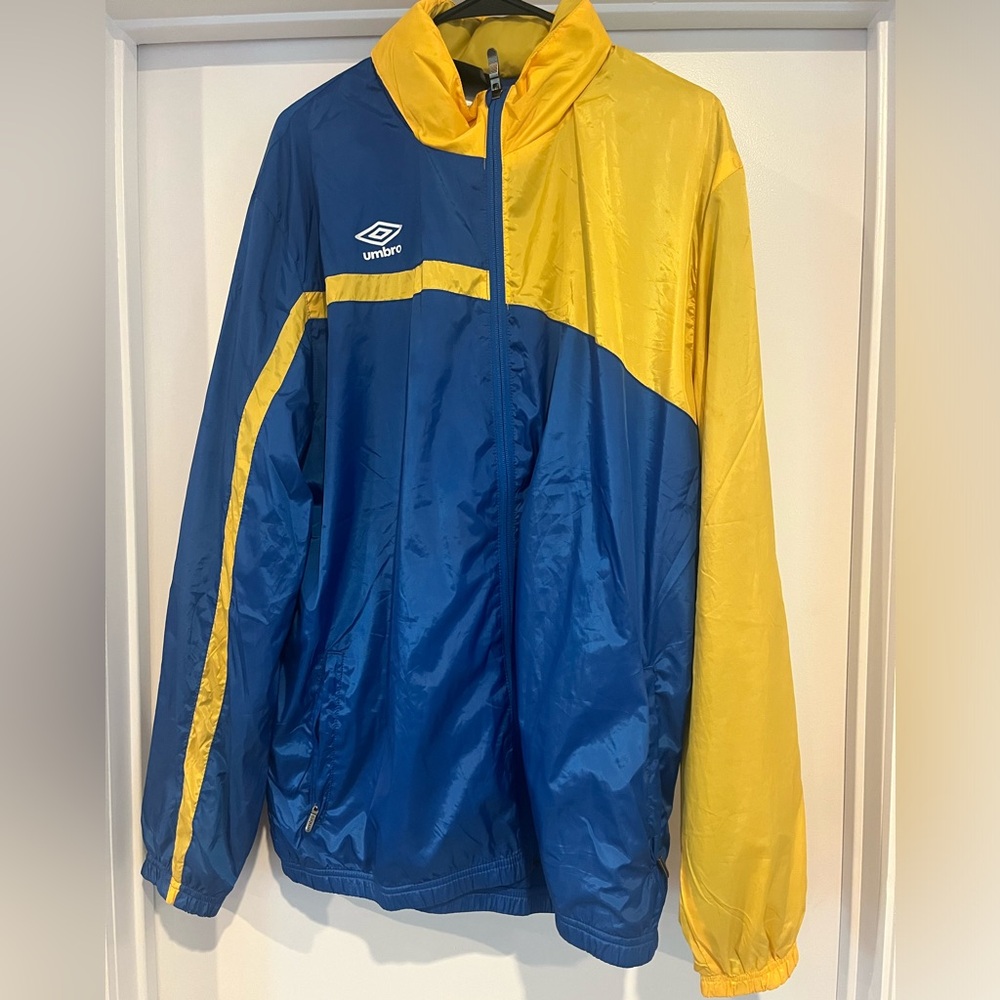 Blue and Yellow Umbro Soccer Jacket